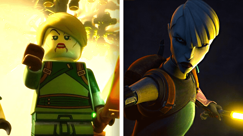 A comparison of Asajj Ventress in LEGO and in Tales of the Undserworld