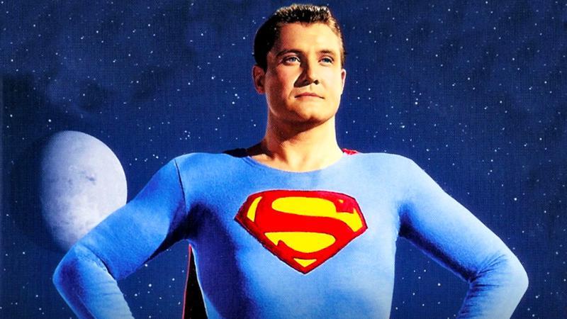 Superman in front of Krypton in Adventures of Superman