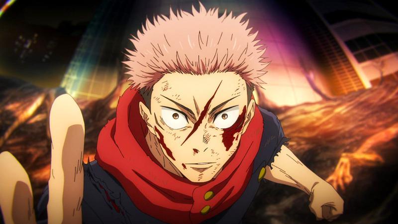 Yuji covered in blood in Jujutsu Kaisen Season 3
