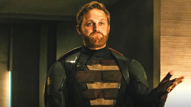 Wyatt Russell as John Walker holding out his hand in Thunderbolts