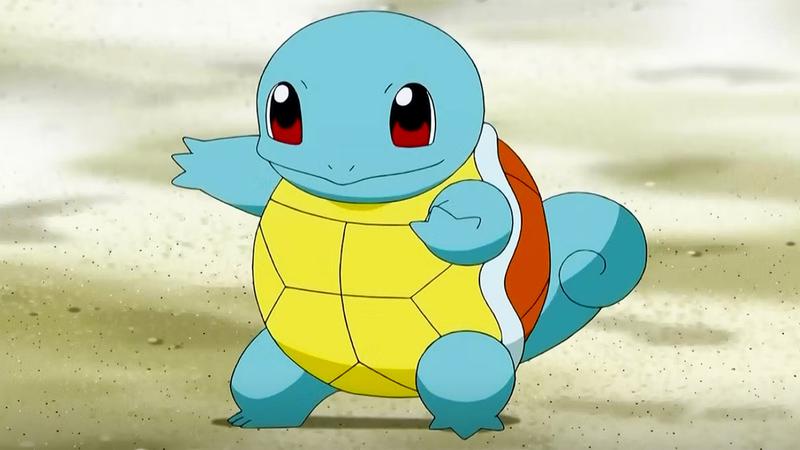 Squirtle on some sand in Pokemon