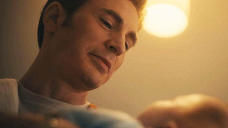 Chris Evans as Steve Rogers with Baby in Avengers Doomsday Trailer