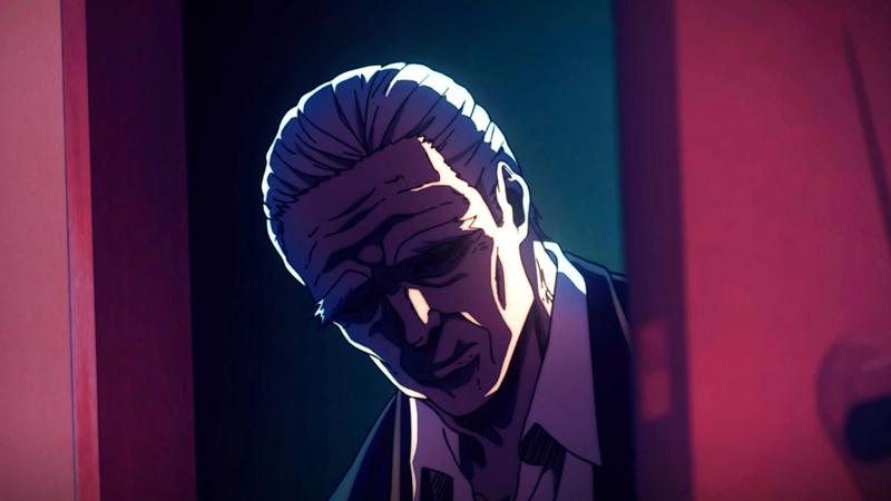 Takamura walking through a door in Sakamoto Days