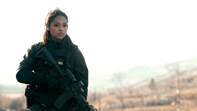 Ash Santos as Andrea in Marshals Season 1.