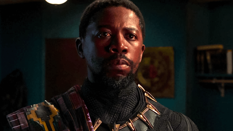 Atandwa Kani as T'Chaka in Black Panther