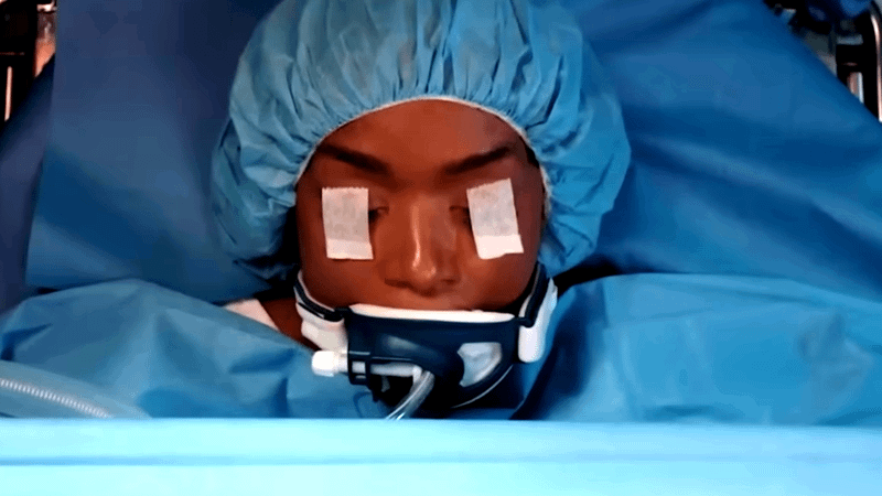 Angela Bassett as Athena Grant unconscious in 9-1-1 Season 9 finale.