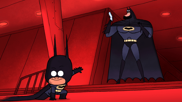 Batman and Little Batman in Bat-Fam
