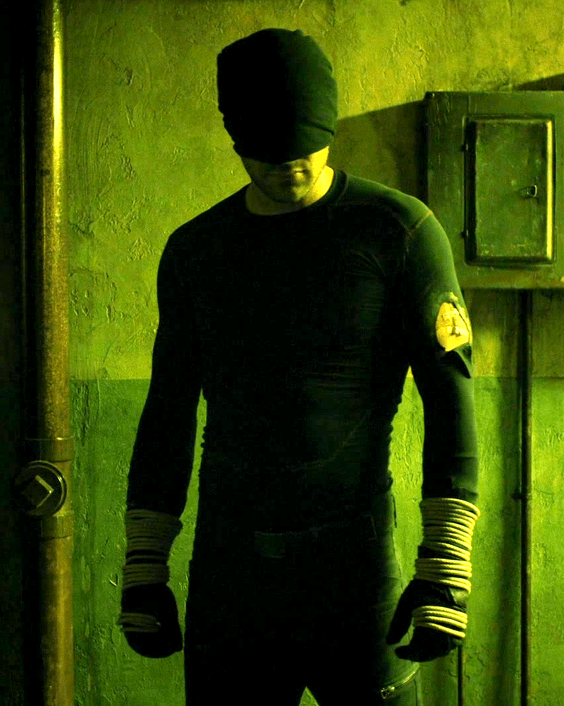 Charlie Cox in black Daredevil costume from Netflix's 'Daredevil.'