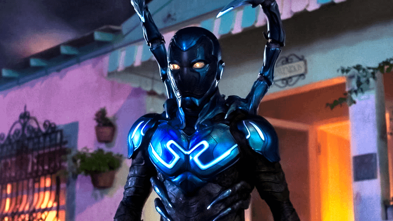 Blue Beetle in 'Blue Beetle' movie.