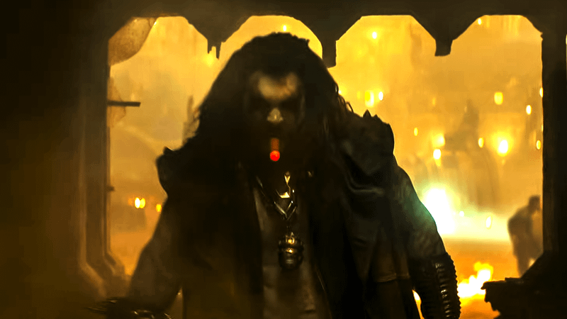 Jason Momoa as Lobo in Supergirl.