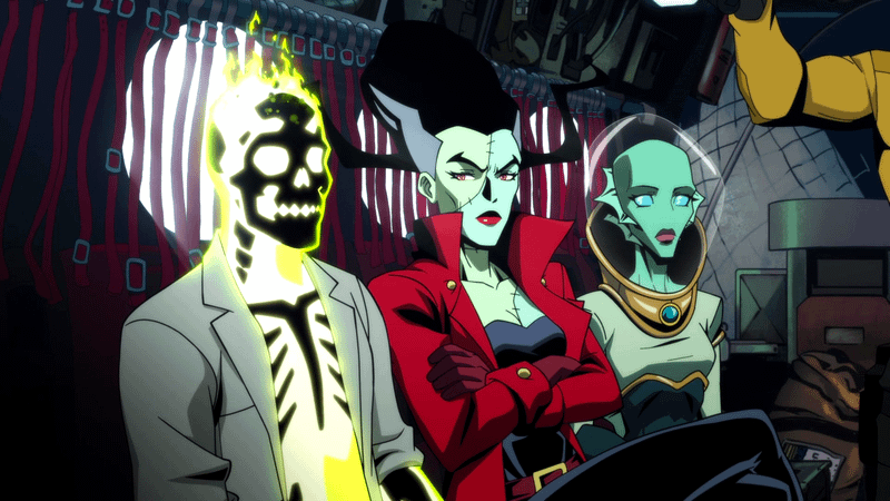 Creature Commandos characters Doctor Phosphorus, The Bride and Nina.