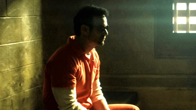 Charlie Cox as Matt Murdock in prison in Daredevil: Born Again Season 2.