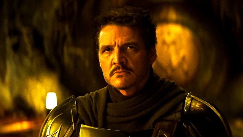 Pedro Pascal as Din Djarin in The Mandalorian & Grogu trailer.