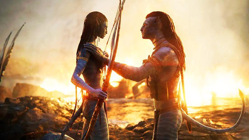 Jake Sully and Neytiri in Avatar: The Way of Water