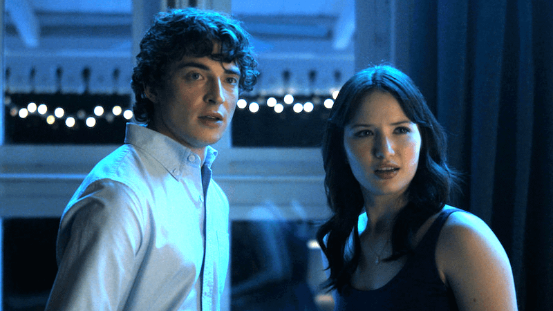 Olly Atkins as Freddie & Madelyn Keys as Adrianna Russo in Finding Her Edge Episode 1. 