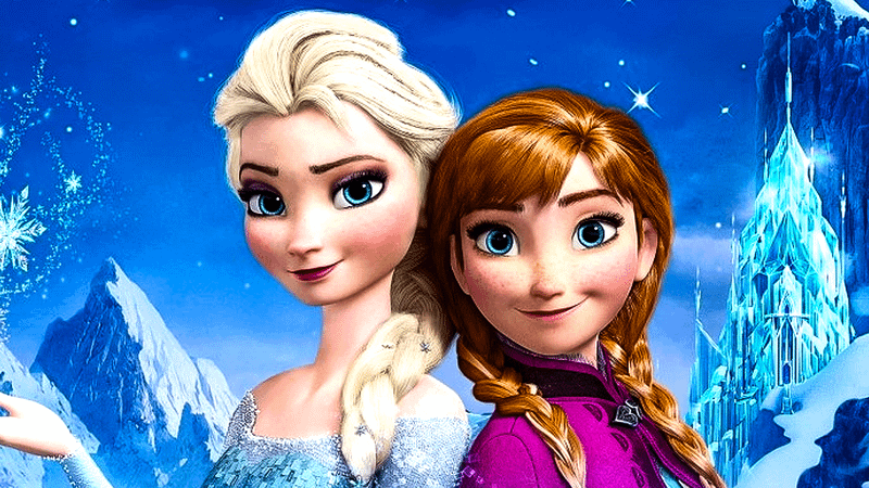 Elsa and Anna from Frozen.
