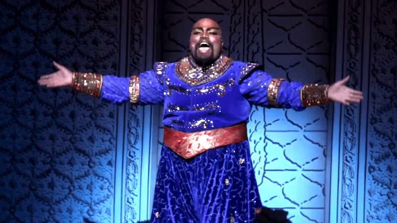 James Monroe Iglehart as Genie in Aladdin musical.