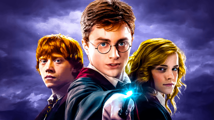 Ron, Harry, and Hermione from Harry Potter.