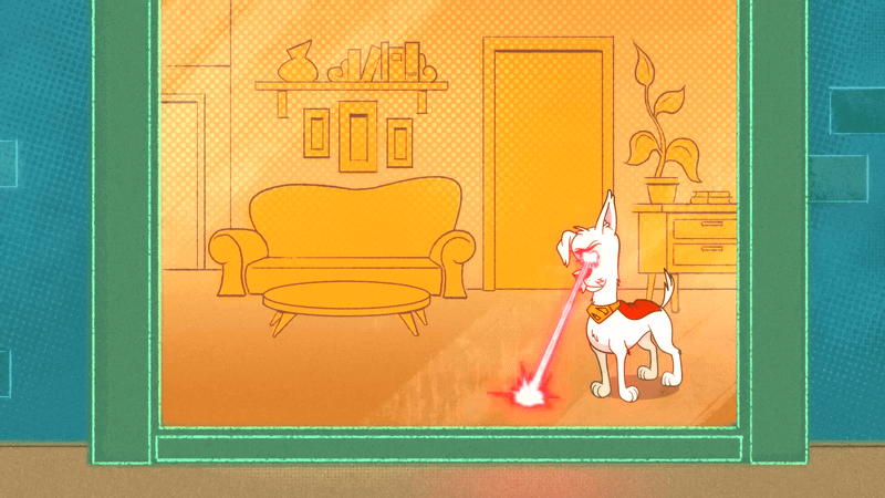 Krypto using laser vision in Krypto Saves the Day!