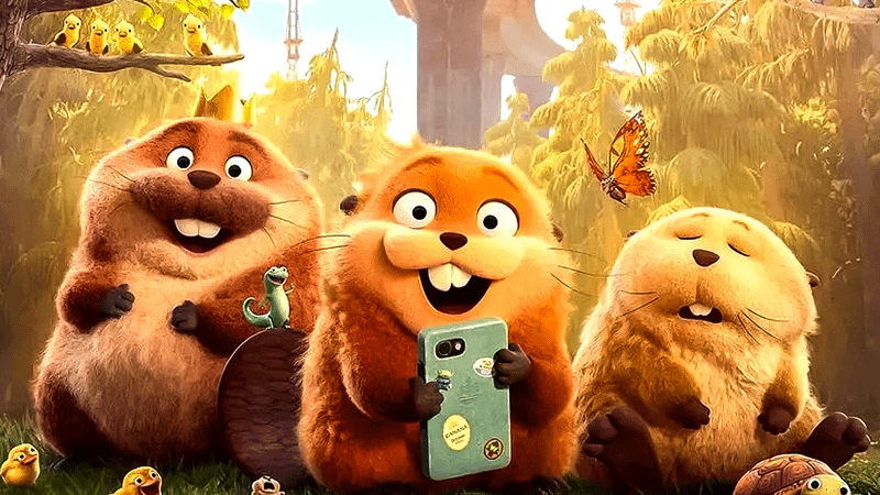 Three beavers in Hoppers.