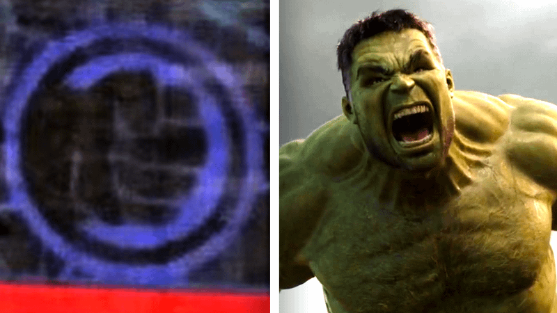 Hulk's logo and Hulk.
