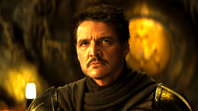 Pedro Pascal as Din Djarin in The Mandalorian & Grogu.