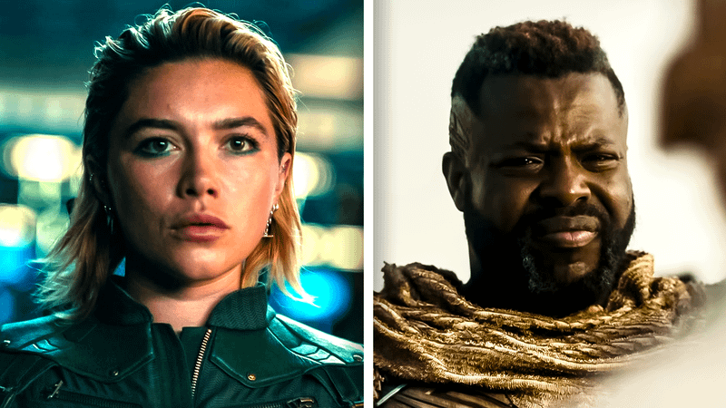 Florence Pugh as Yelena Belova in 'Thunderbolts*,' Winston Duke as M'Baku in 'Avengers: Doomsday.'