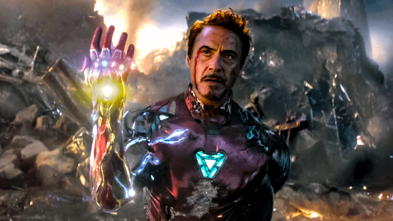 Robert Downey Jr. as Iron Man in Avengers: Endgame.