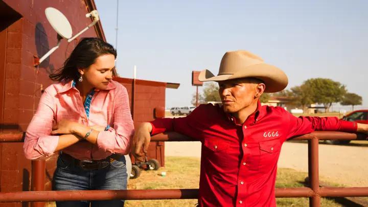 Jefferson White as Jimmy Hurdstrom and Kathryn Kelly as Emily in Yellowstone