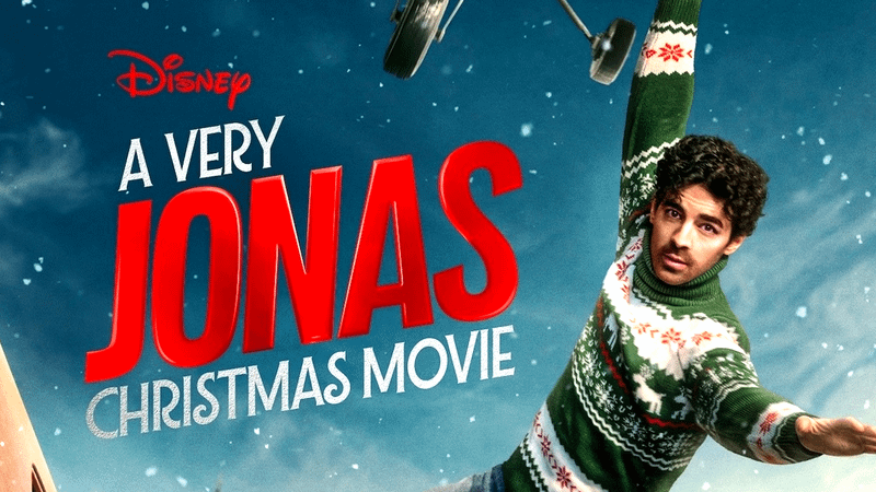 A Very Jonas Christmas Movie official marketing with Joe Jonas.