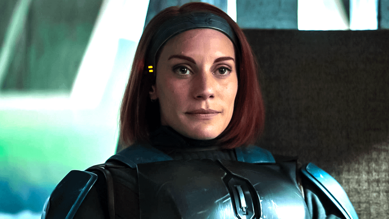 Bo-Katan Kryze wears her beskar armor in The Mandalorian.