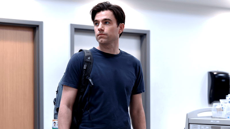 Patrick Ball as Dr. Frank Langdon in The Pitt Season 2.