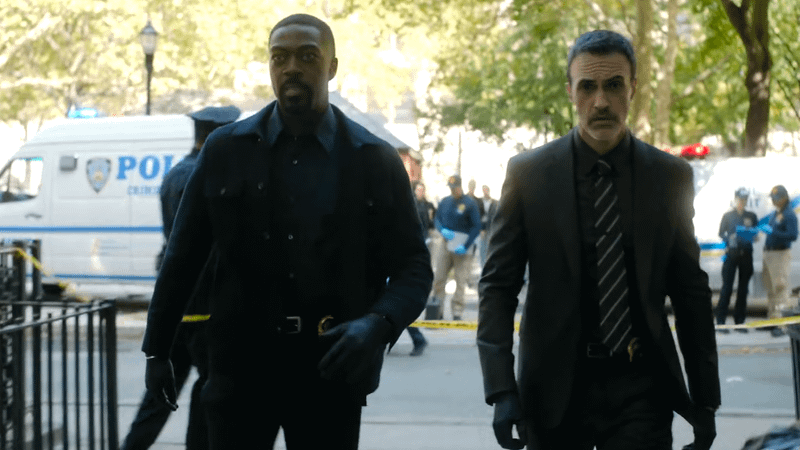 David Ajala as Theo Walker & Reid Scott as Vincent Riley in Law & Order Season 25, Episode 7