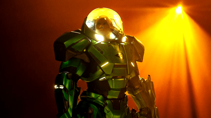 Lex Luthor in his Warsuit in Man of Tomorrow.