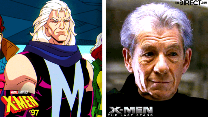 Magneto in X-Men '97 Season 1 on the left and Magneto in X-Men: The Last Stand on the right.