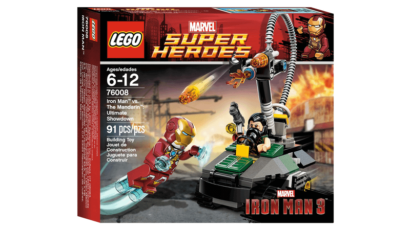 LEGO's Iron Man 3 set titled Iron Man vs. The Mandarin Ultimate Showdown