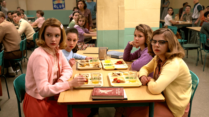 Maya McNair, Maya Misaljevic, Hannah Storey, Matilda Lawler in IT: Welcome to Derry