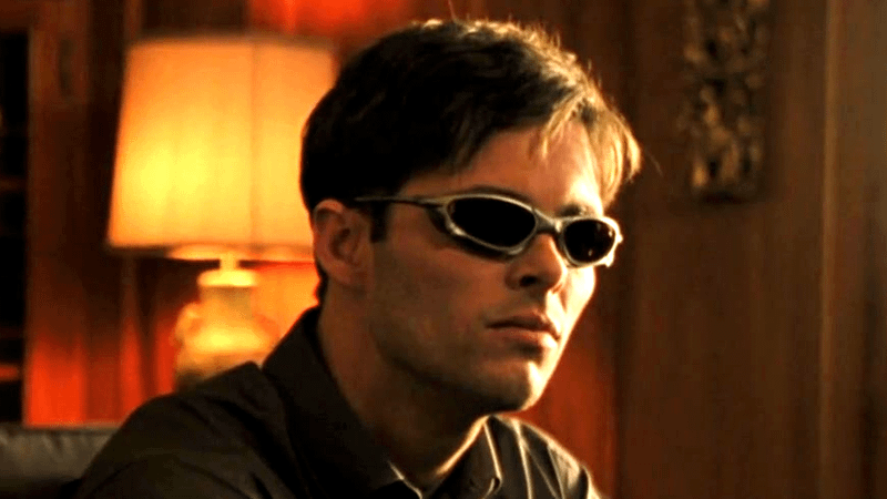 James Marsden in character as Scott Summers / Cyclops.