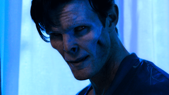 Matt Smith as a vampire in Morbius.