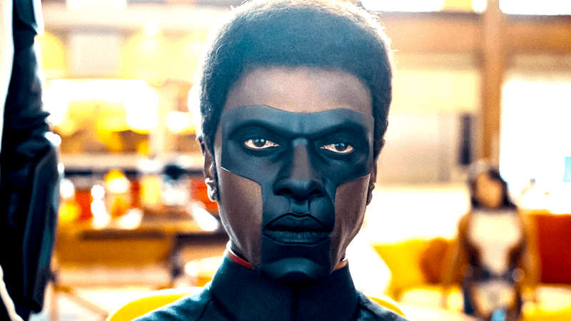 Mr. Terrific looking angry in Superman.