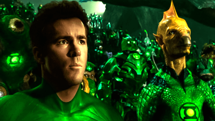 Ryan Reynolds' Hal Jordan and the Green Lantern Corps.