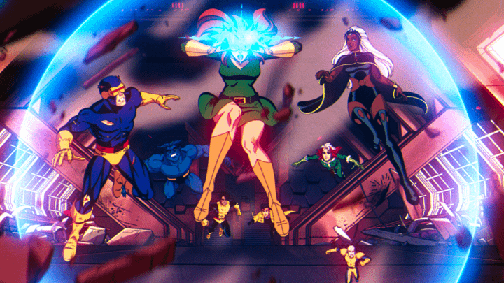 Jean Grey protecting the rest of the X-Men.