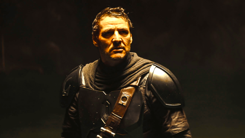 Pedro Pascal as Din Djarin in The Mandalorian and Grogu.