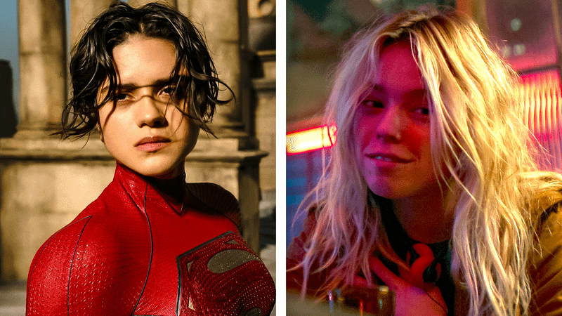 Sasha Calle as Supergirl in The Flash and Milly Alcock as Supergirl in Supergirl (2026).