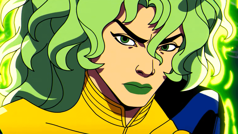 Popular X-Men mutant with green hair Polaris.