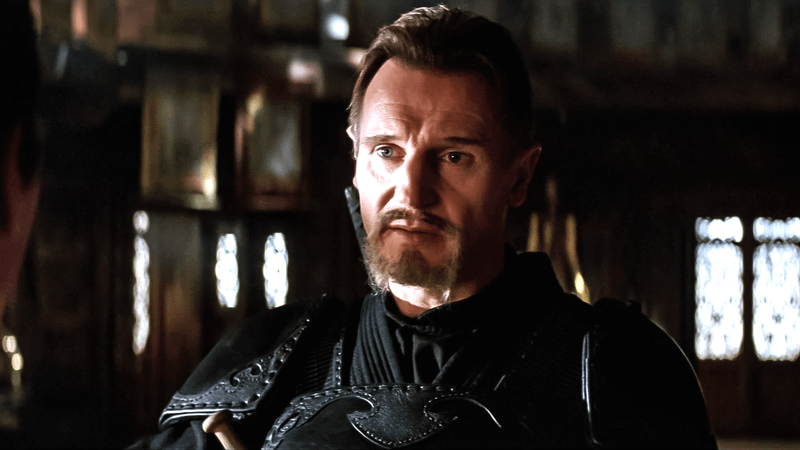 Liam Neeson as Ra's Al Ghul in Batman Begins.