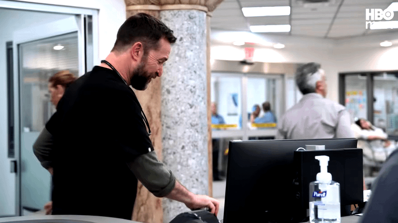 Dr. Robby smashing something on the table in The Pitt Season 2, Episode 13 promo.