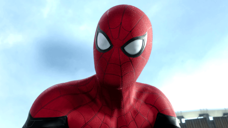 Tom Holland in his Spider-Man suit in Captain America: Civil War