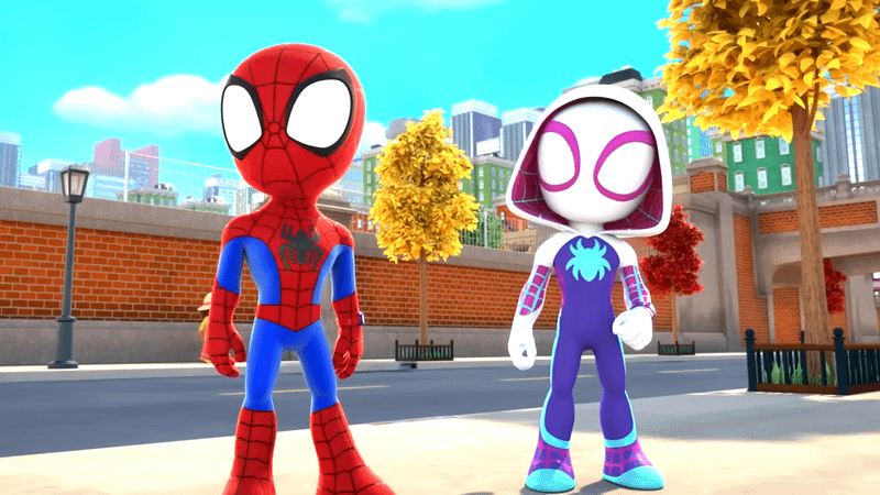 Spidey and His Amazing Friends, Spider-Man and Ghost-Spider.