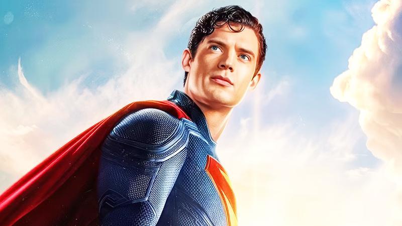 David Corenswet as Superman in poster for 'Superman.'